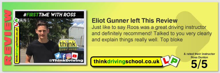Passed with think driving school in June 2019 and left this 5 star review